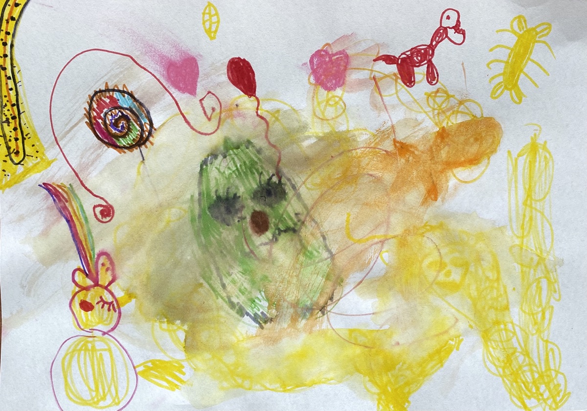 Alya Kubalic, 5 Jahre, ohne Titel, Pastell