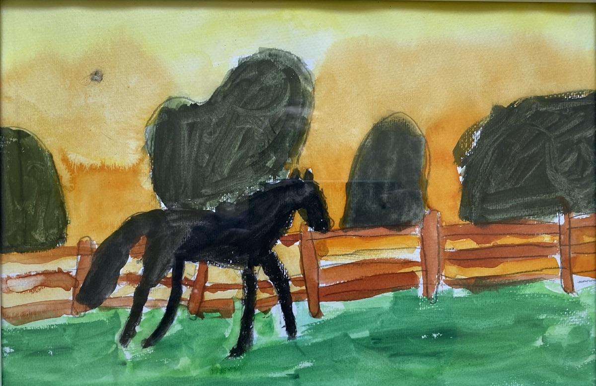 Lotte Beyer, 9 Jahre, ohne Titel, Aquarell