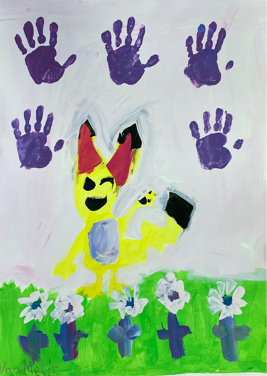 Melis Armagan, 6 Jahre, Pokèmon Pichare, Gouache