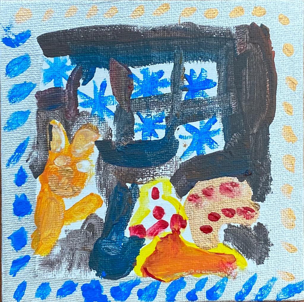 Luis Westenberger, 7 Jahre, ohne Titel, Acryl