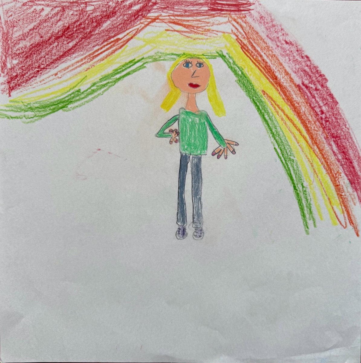 Lenni Mangold, 6 Jahre, ohne Titel, Bunt- und Bleistift