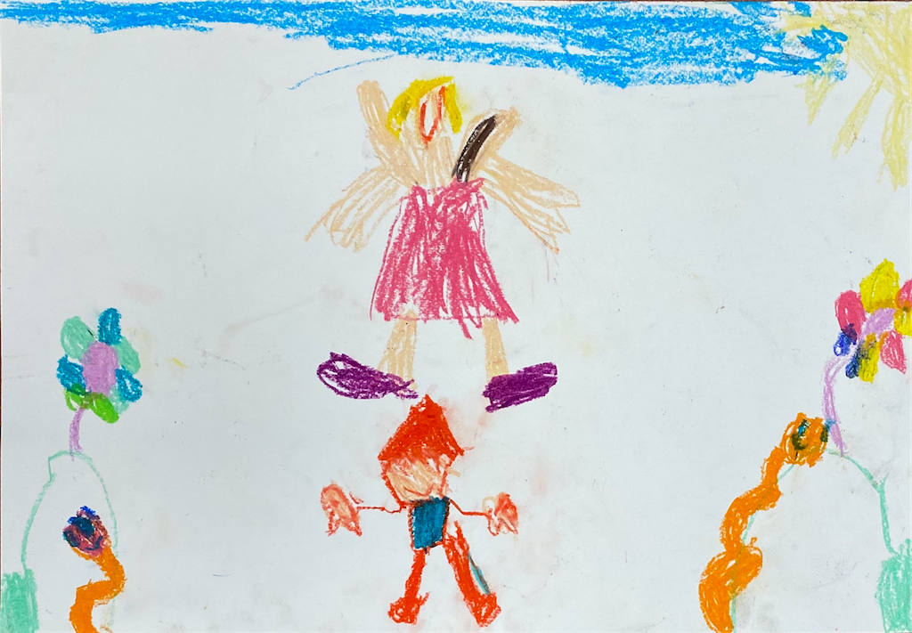 Marie Sievering, 6 Jahre, Wichtelspaß, Pastell
